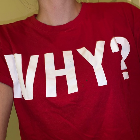 “Why?” Red crop top - Picture 4 of 5